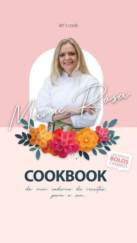 Capa do Cookbook Bolos Caseiros da Manu Rosa